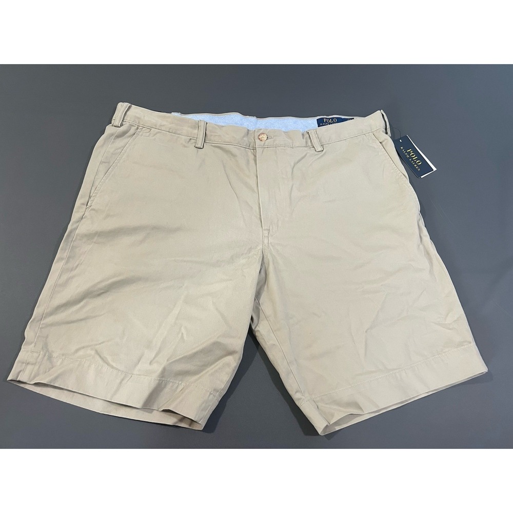Polo Ralph‎ Lauren Men's 9" Cotton Stretch Slim Fit Chino Shorts Tan 40
